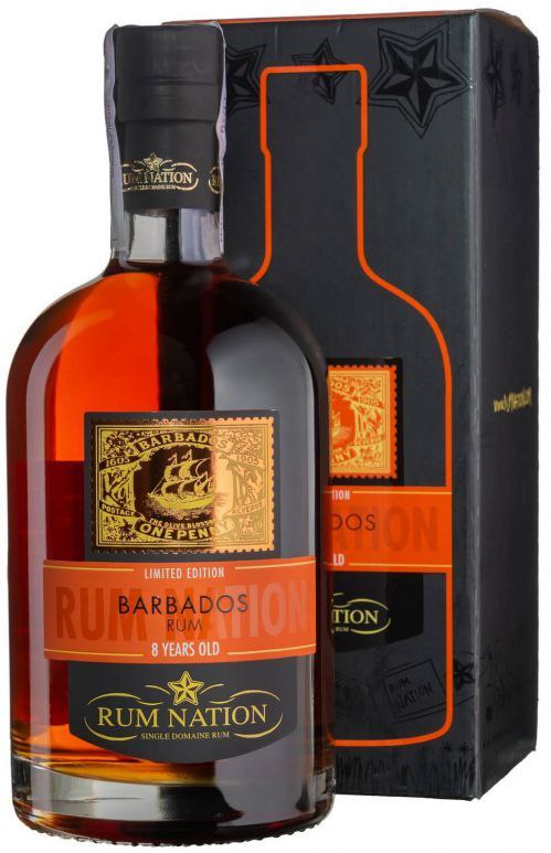 Ром Rum Nation Barbados 8 y.o. 40% 0.7 л gift box